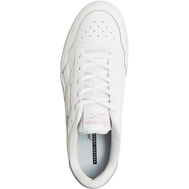 Reebok Classics Womens Reebok Court Advance Trainers White/Pure Oasis/Pixel Pink