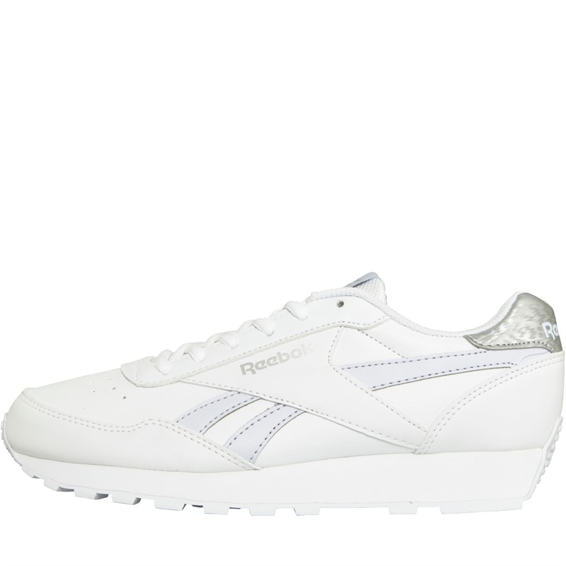 Reebok Classics Womens Reebok Rewind Run Trainers White/Lucid Lilac/Silver Metallic