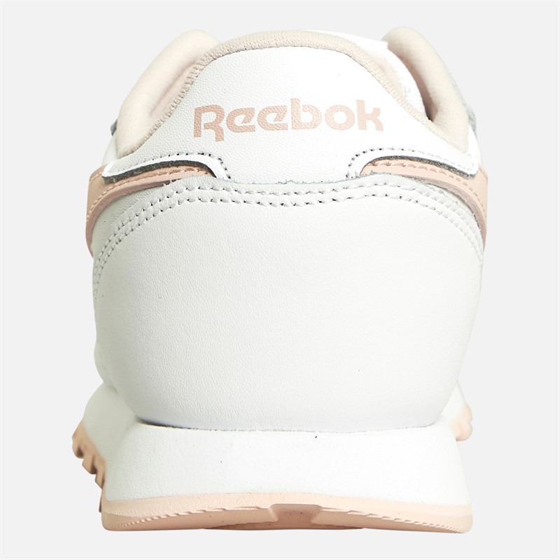 Reebok Classics Kinder Klassische Leder Turnschuhe Weiß/Rosa/Weiß