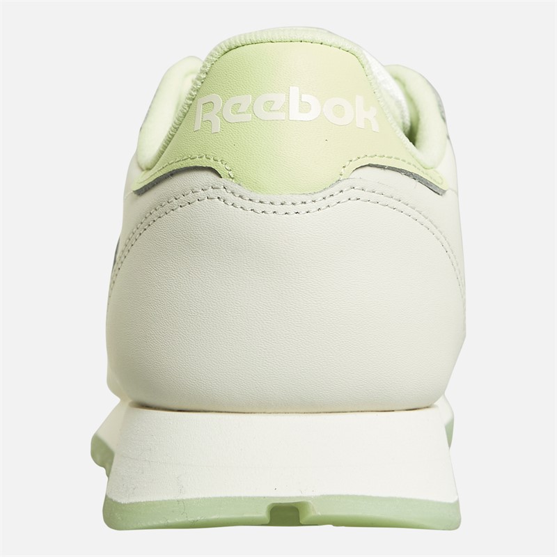 Reebok Classics Baskets basses en cuir classiques Femme Craie/Craie/Éclat citrus