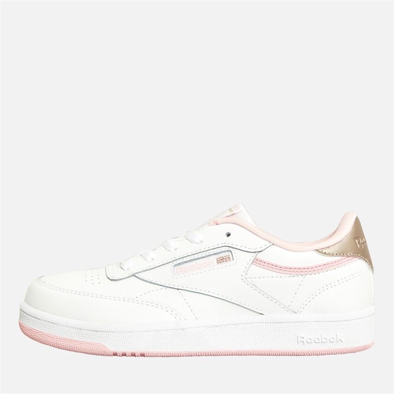 Reebok Classics Basket Club C Enfant Blanc/Rose Luminescent/Or Rose