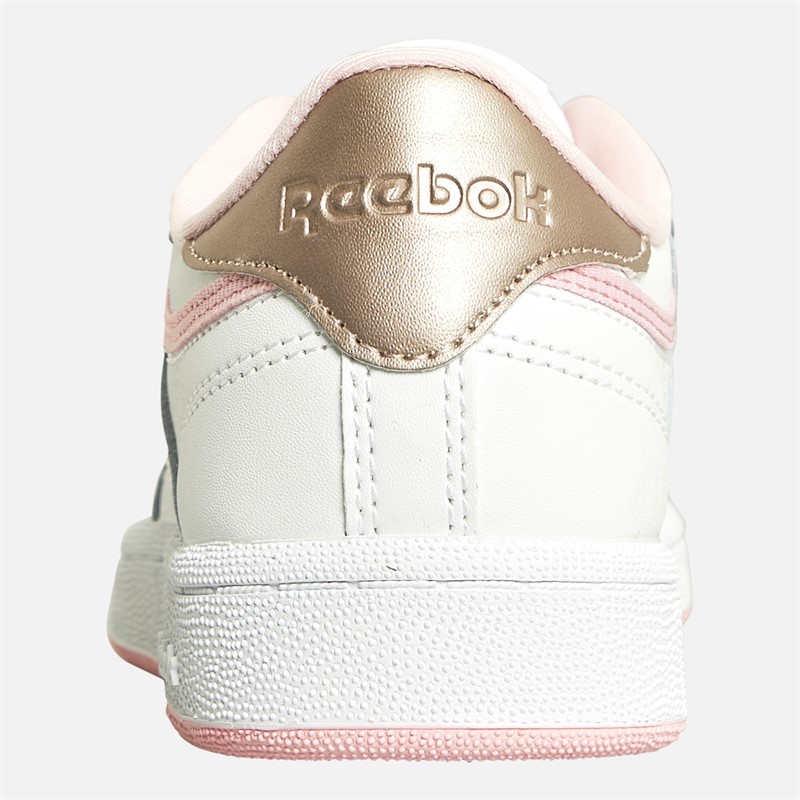 Reebok Classics Basket Club C Enfant Blanc/Rose Luminescent/Or Rose