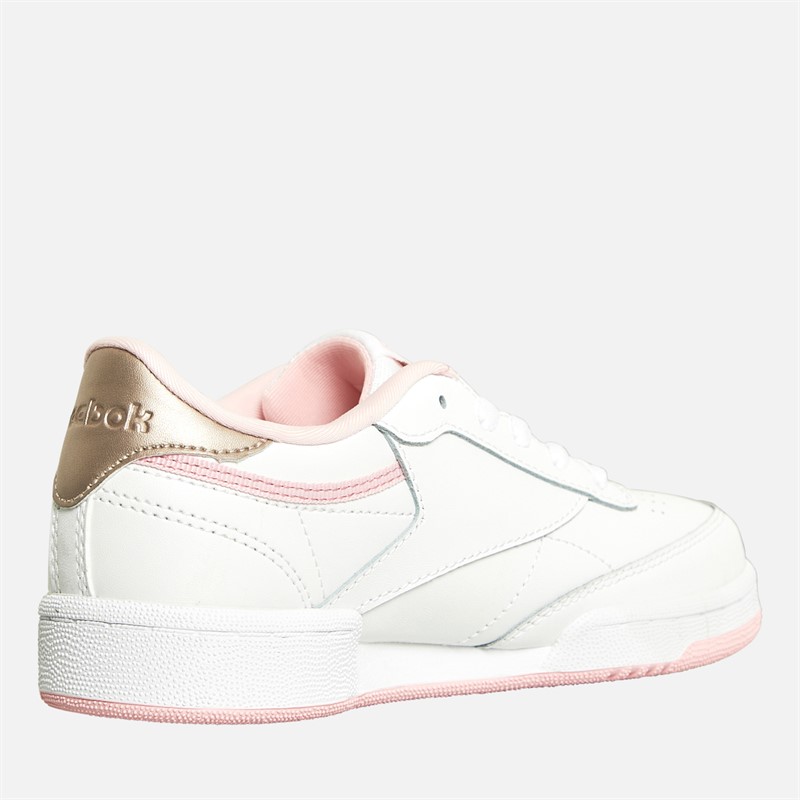 Reebok Classics Basket Club C Enfant Blanc/Rose Luminescent/Or Rose