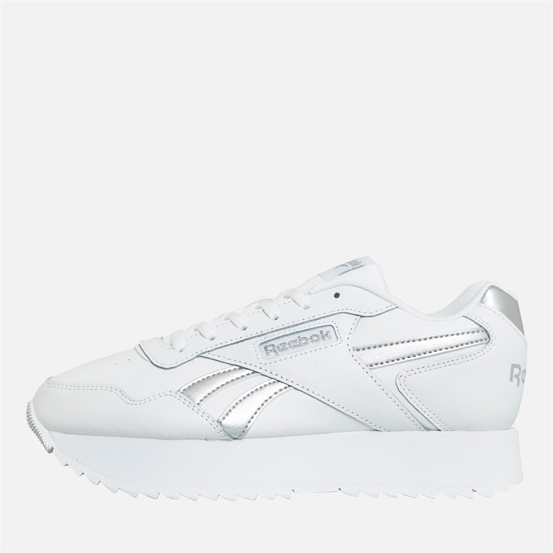 Reebok Classics Dame Glide Ripple Træningssko Hvid/Hvid/Sølv Metallic