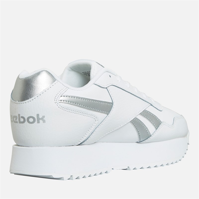 Reebok Classics Dame Glide Ripple Træningssko Hvid/Hvid/Sølv Metallic