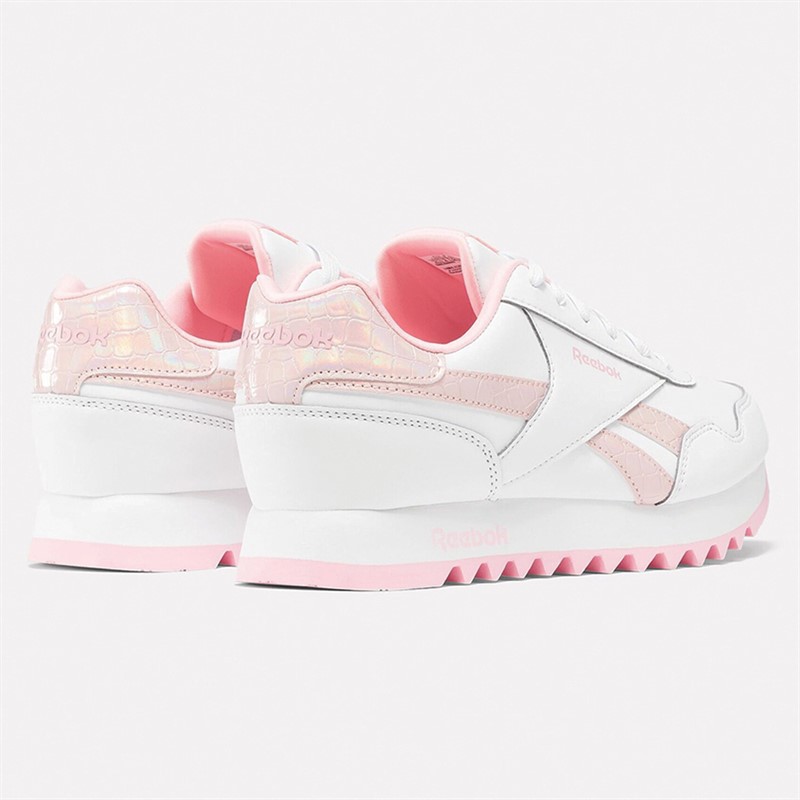 Reebok Classics Junior Girls Reebok Royal Classic Jogger 3.0 Platform Trainers Footwear White/Footwear White/Pink Glow