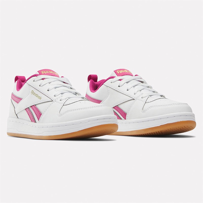 Reebok Classics Junior Girls Reebok Royal Prime 2.0 Trainers White/Seprpi/Gold Metallic