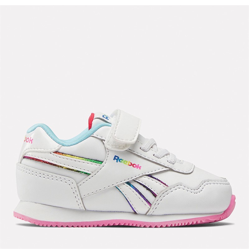 Reebok Classics Infant Girls Reebok Royal Classic Jogger 3.0 1V Trainers Footwear White/Vector Red/Digital Blue