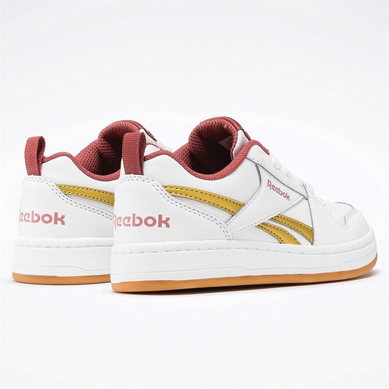 Reebok Classics Junior Girls Reebok Royal Prime 2.0 Trainers White/Gold Metallic/Sedona Rose