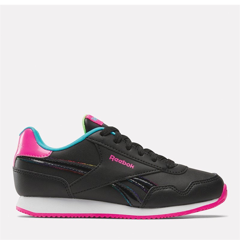 Buy Reebok Classics Junior Girls Reebok Royal Classic Jogger 3.0 Trainers Core Black Laser Pink Digital Blue