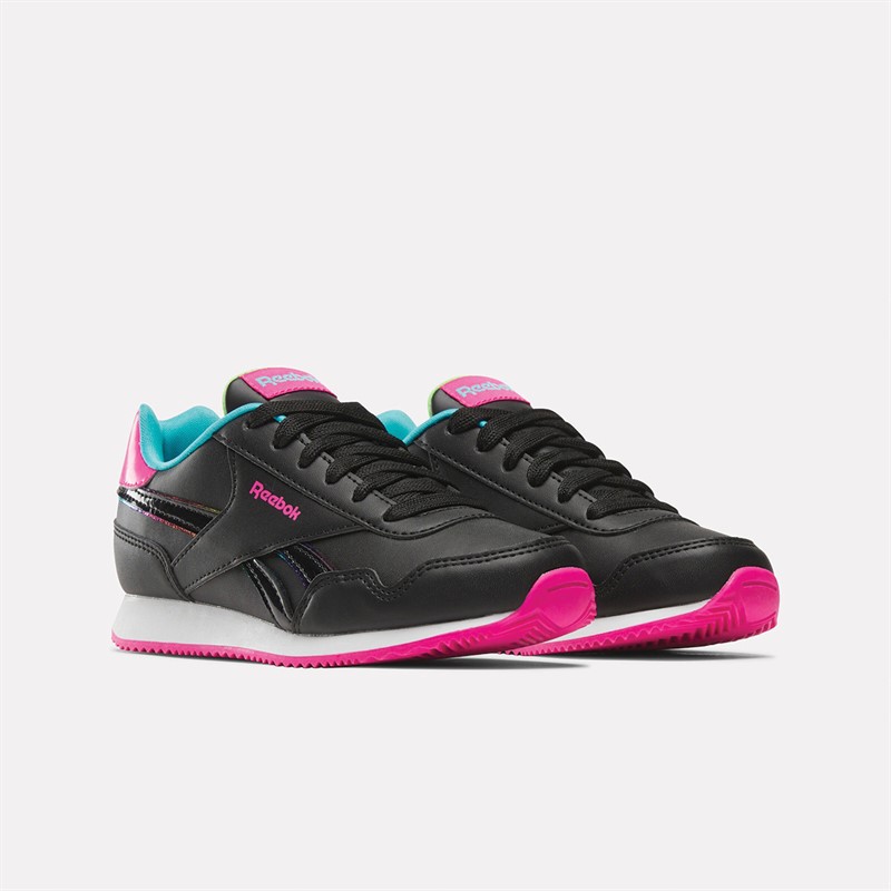 Pink and blue reeboks best sale