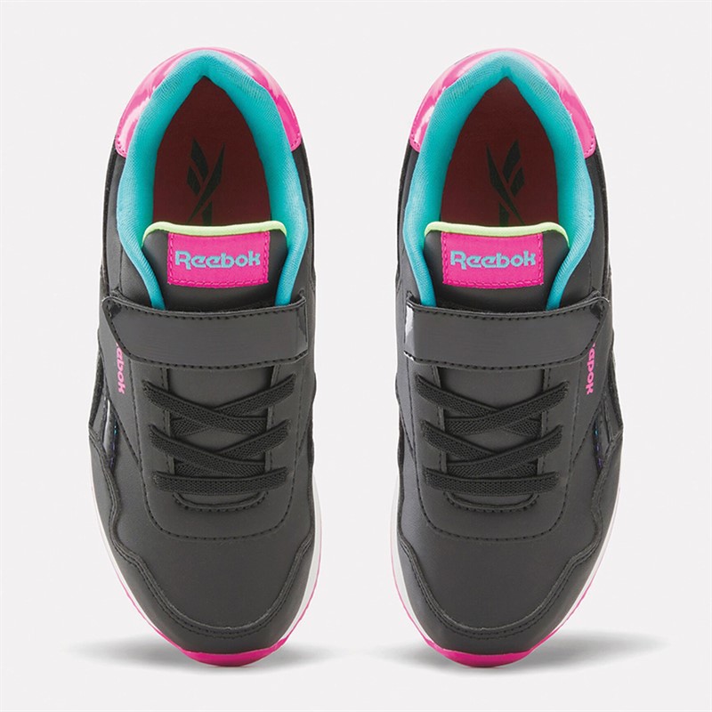 Reebok Classics Girls Reebok Royal Classic Jogger 3.0 1V Trainers Core Black/Laser Pink/Core Black