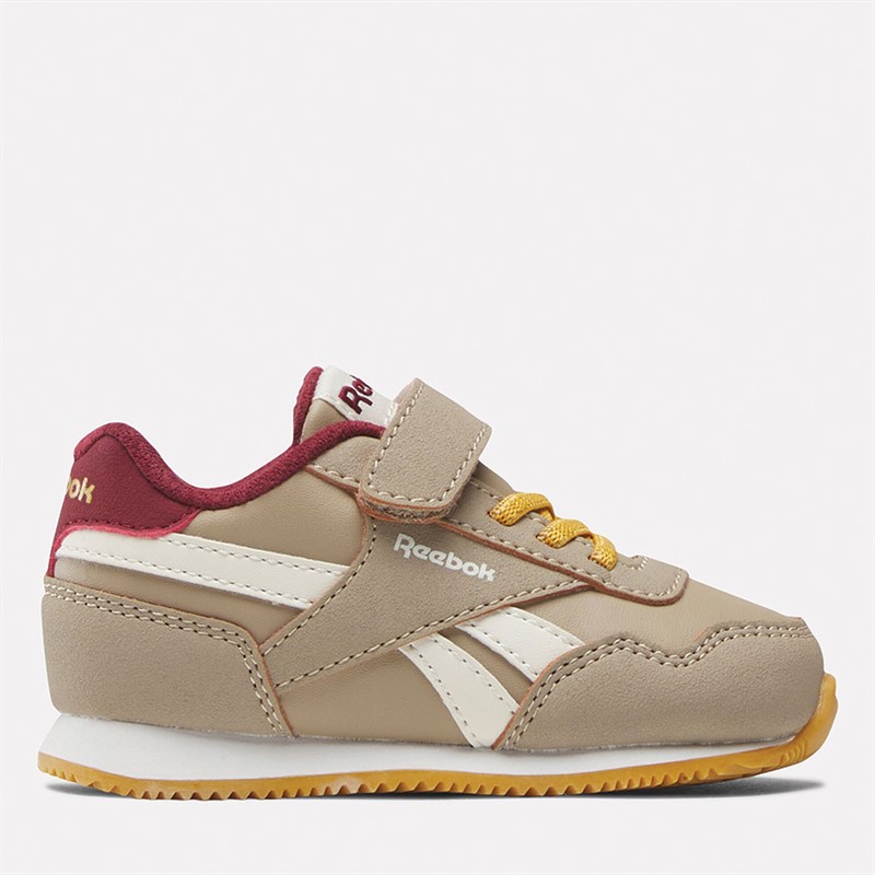 Reebok Classics Infant Reebok Royal Classic Jogger 3.0 1V Trainers Boulder Beige/Classic Burgundy/Retro Gold