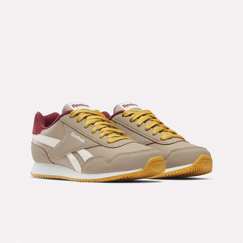 Reebok Classics Junior Reebok Royal Classic Jogger 3.0 Sneaker Boulder Beige Classic Burgundy Retro Gold