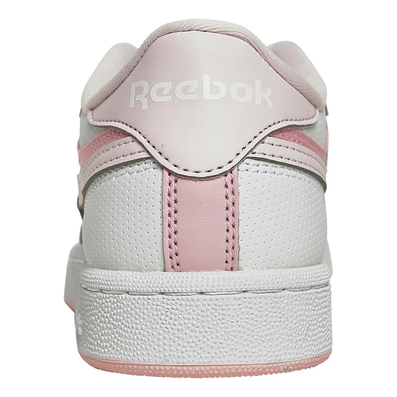 Reebok Classics Junior Girls Club C Revenge Trainers White/Porcelain Pink/Pink Glow