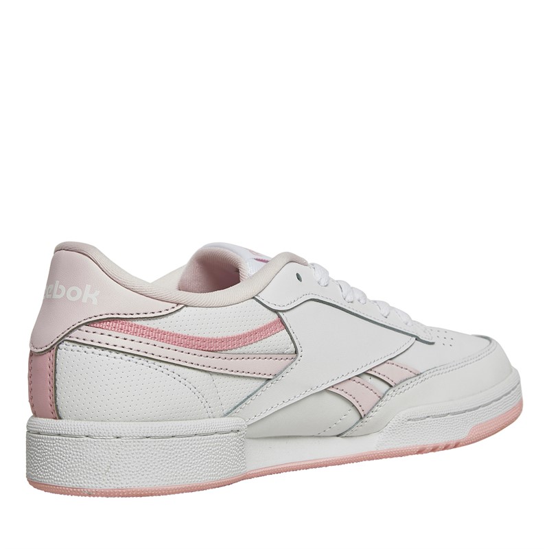 Reebok Classics Junior Girls Club C Revenge Trainers White/Porcelain Pink/Pink Glow