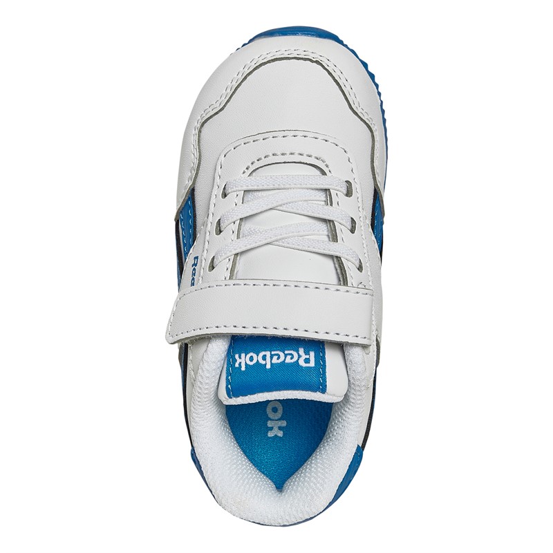 Reebok Classics Infant Reebok Royal Classic Jogger 3.0 1V Trainers White/Kinetic Blue/Kinetic Blue