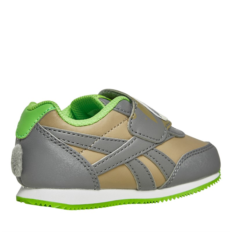 Reebok Classics Infant Reebok Royal Classic Jogger 2.0 KC Trainers Boulder Beige/Pure Grey/Lime Slime