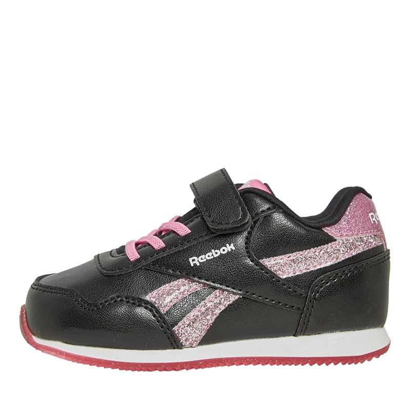 Reebok Classics Infant Girls Reebok Royal Classic Jogger 3.0 1V Trainers Black/True Pink/White