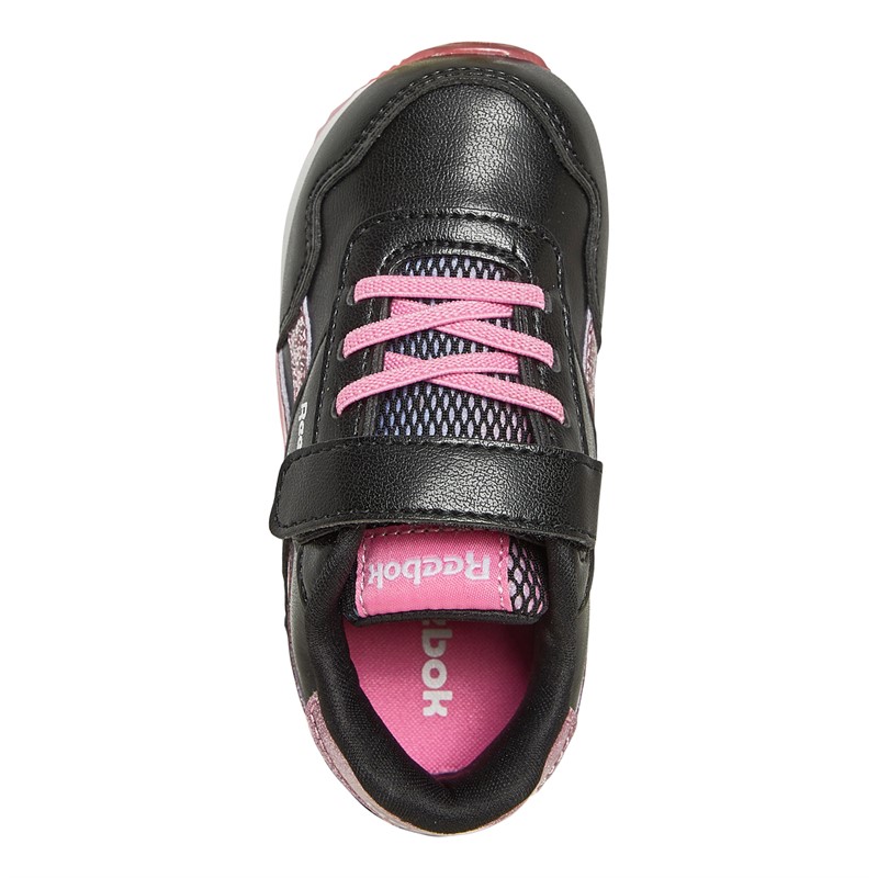 Reebok Classics Infant Girls Reebok Royal Classic Jogger 3.0 1V Trainers Black/True Pink/White