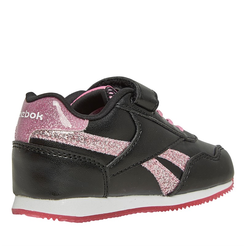 Reebok Classics Infant Girls Reebok Royal Classic Jogger 3.0 1V Trainers Black/True Pink/White