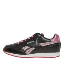 Reebok Classics Junior Girls Reebok Royal Classic Jogger 3.0 Trainers Black/True Pink/White