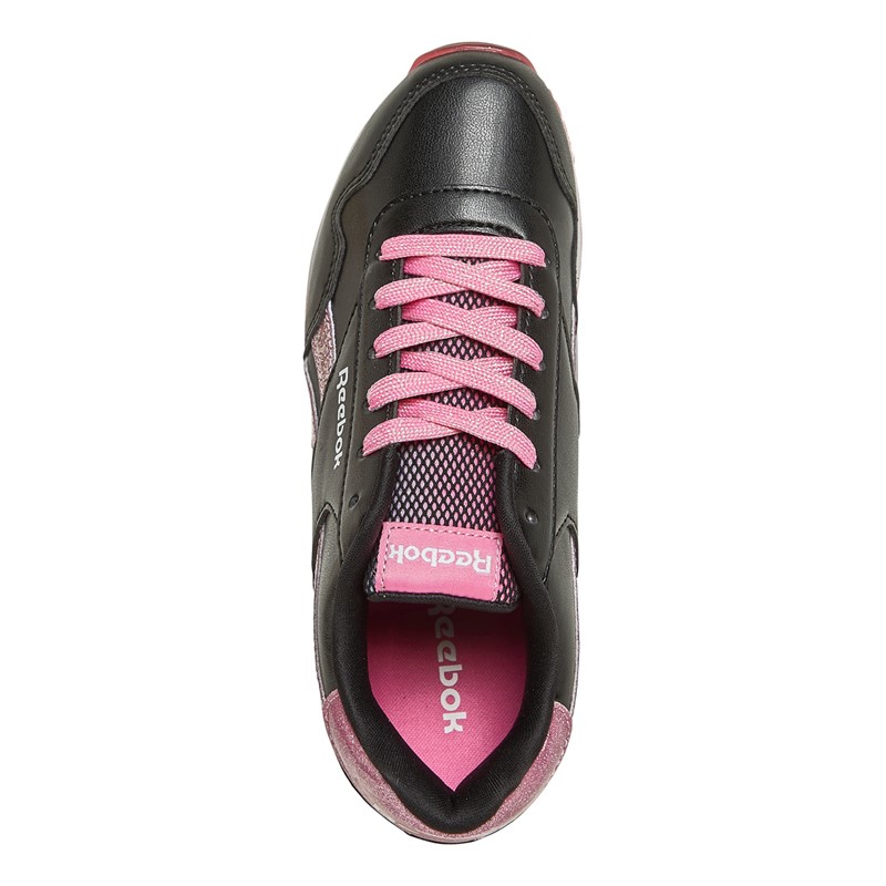 Reebok Classics Junior Girls Reebok Royal Classic Jogger 3.0 Trainers Black/True Pink/White