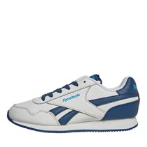 Reebok Classics Junior Boys Reebok Royal Classic Jogger 3.0 Trainers White/Uniform Blue/Bold Cyan