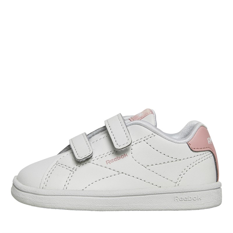 Reebok Classics Infant Girls Reebok Royal Complete Clean 2.0 2V Trainers White/Pink Glow/White