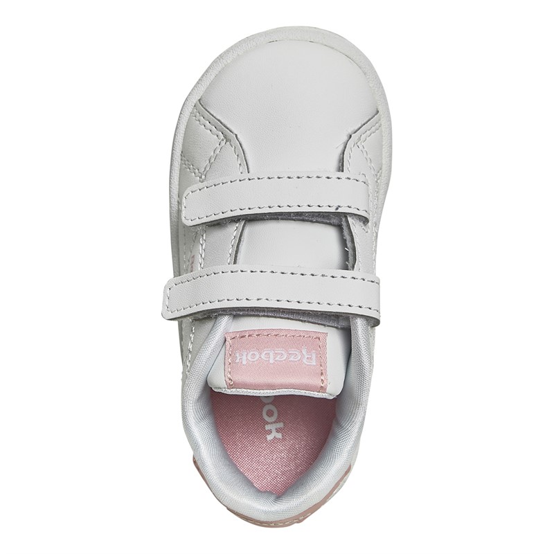 Reebok Classics Infant Girls Reebok Royal Complete Clean 2.0 2V Trainers White/Pink Glow/White