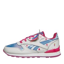 Reebok Classics Children Girls X My Little Pony Zipp Classic Leather Step N Flash Trainers White/Crystal Blue/Pink