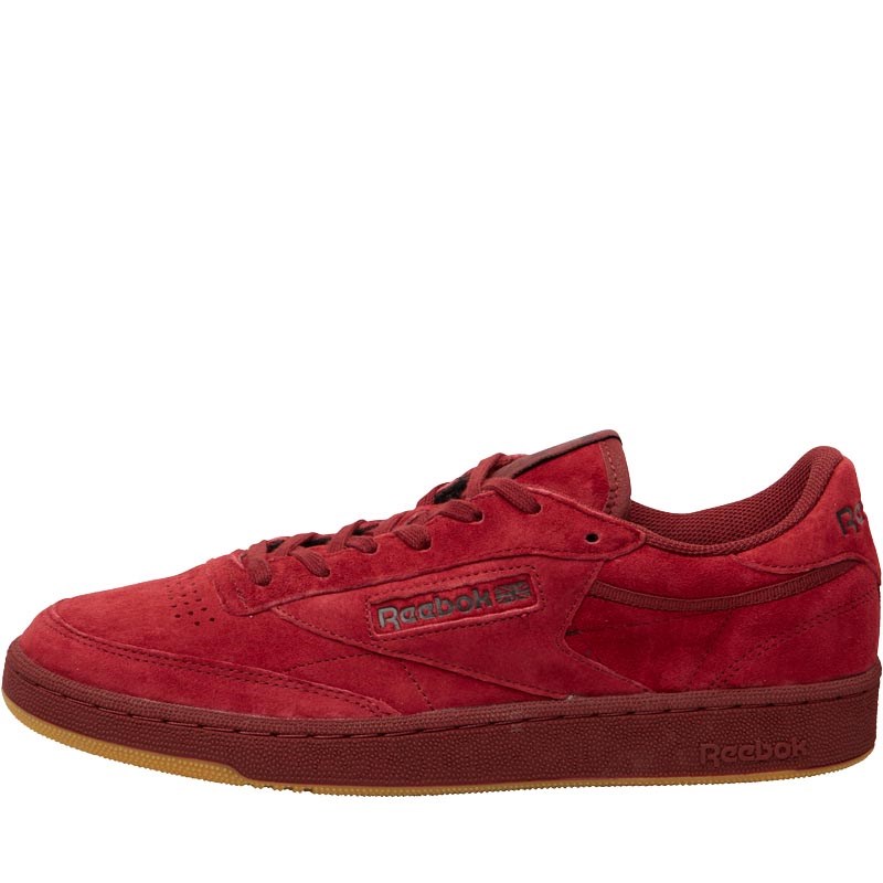 reebok burgundy trainers