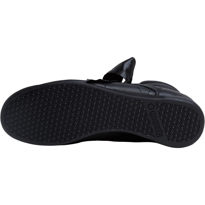 black trainers with bow