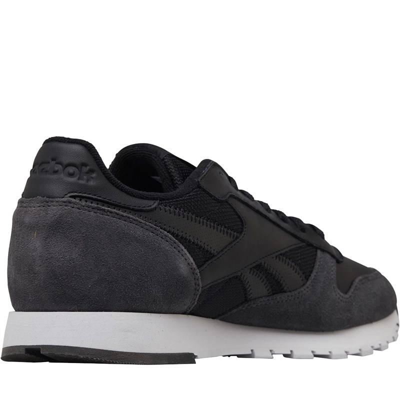 mens black and white reebok classics