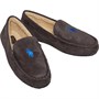 Ralph Lauren Mens Dezi IV Moccasin Slippers Light Grey W/Royal PP