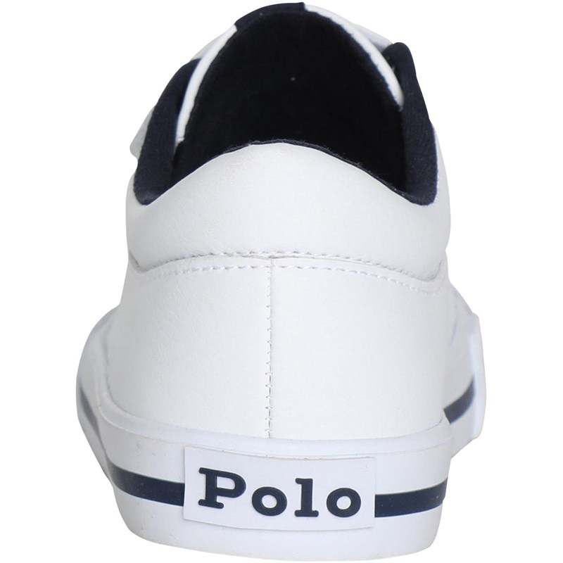 Ralph Lauren Kids Elmwood Ez Trainers White Tumbled W/Navy PP