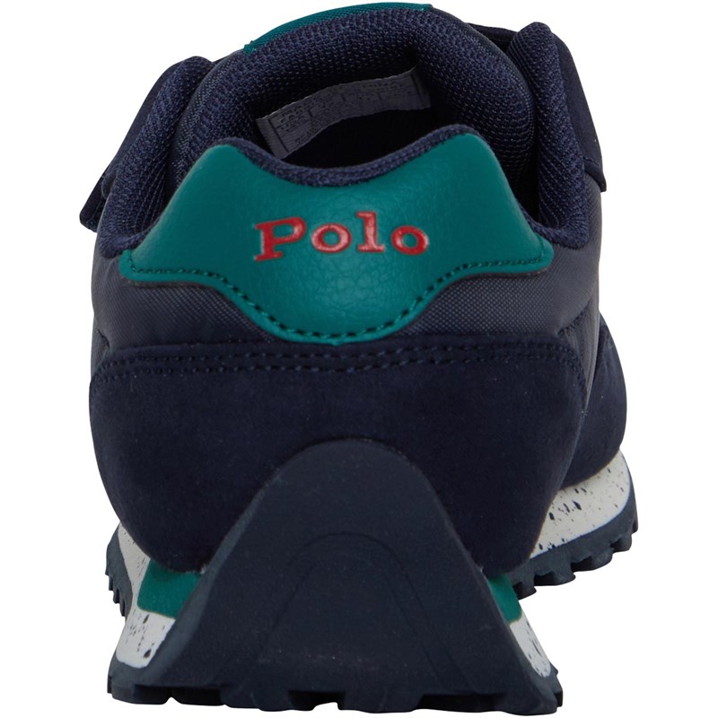 Ralph Lauren Junior Weymouth EZ Trainers Navy Nylon/Microsuede/Dark