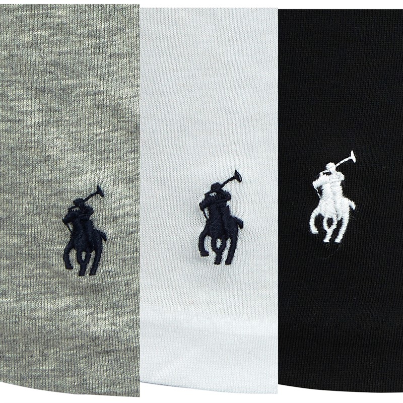 Ralph Lauren Mens Three Pack T-Shirts White/Black/Andover