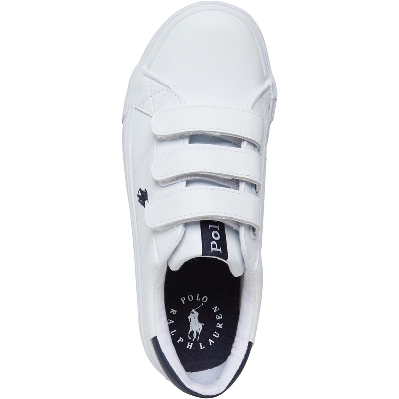 childrens white velcro trainers