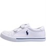 Ralph Lauren Childrens Brisbane Lite EZ Trainers White Tumbled/Navy Piping