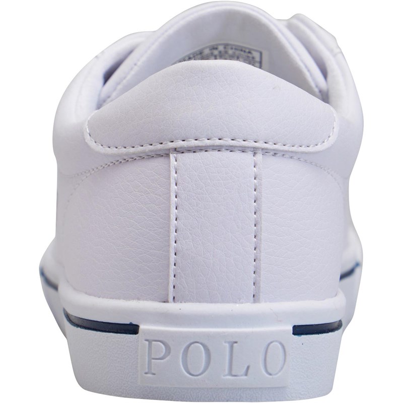 Ralph Lauren Childrens Brisbane Lite EZ Trainers White Tumbled/Navy Piping