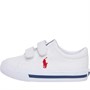 Ralph Lauren Junior Elwood EZ Trainers White Canvas