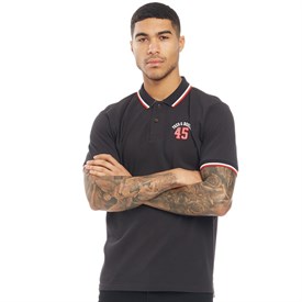 Fred Boston Heren Pique Polo Zwart fred boston kopen in de aanbieding