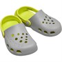 Crocs Junior Electro Clogs Light Grey/Citrus