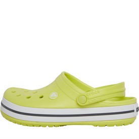 Yellow and white online crocs