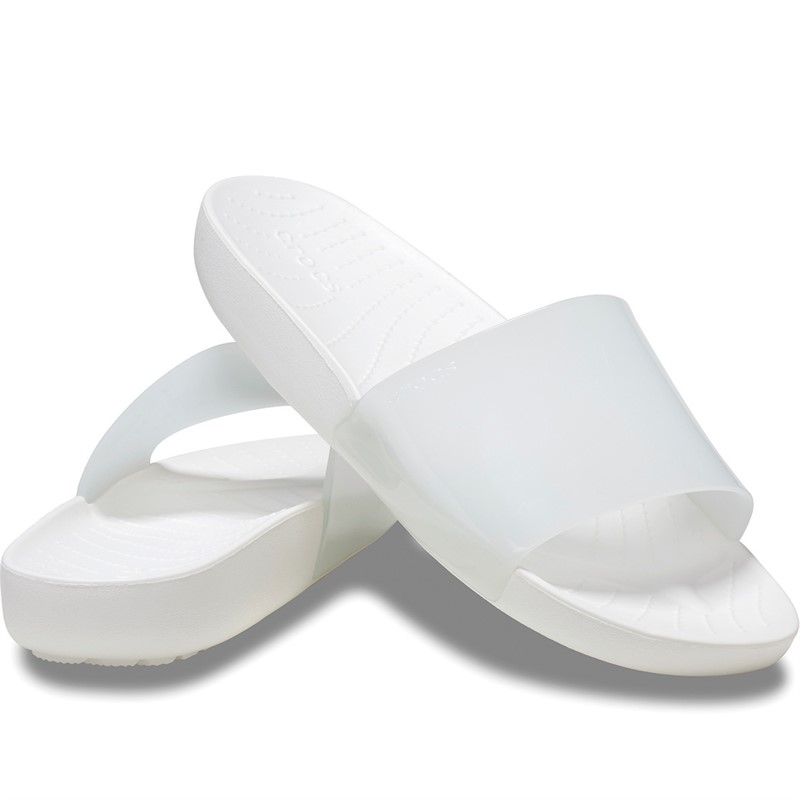 Crocs Splash Glossy Sliders White