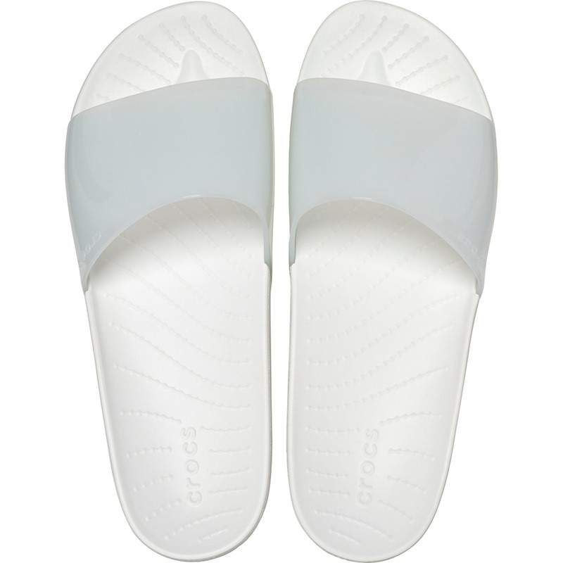 Crocs Splash Glossy Sliders White