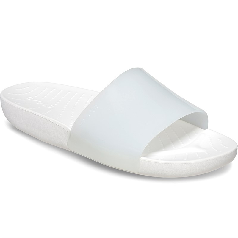 Crocs Splash Glossy Sliders White