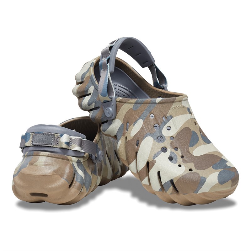 Buy Crocs Echo Camo Redux Clogs Charcoal