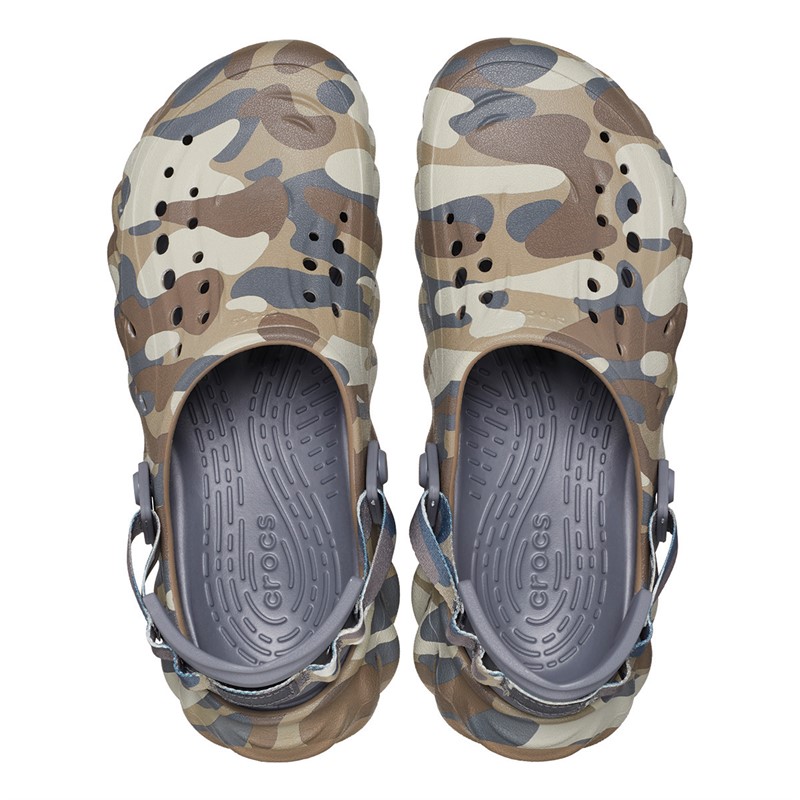 Crocs Echo Camo Redux Clogs Charcoal